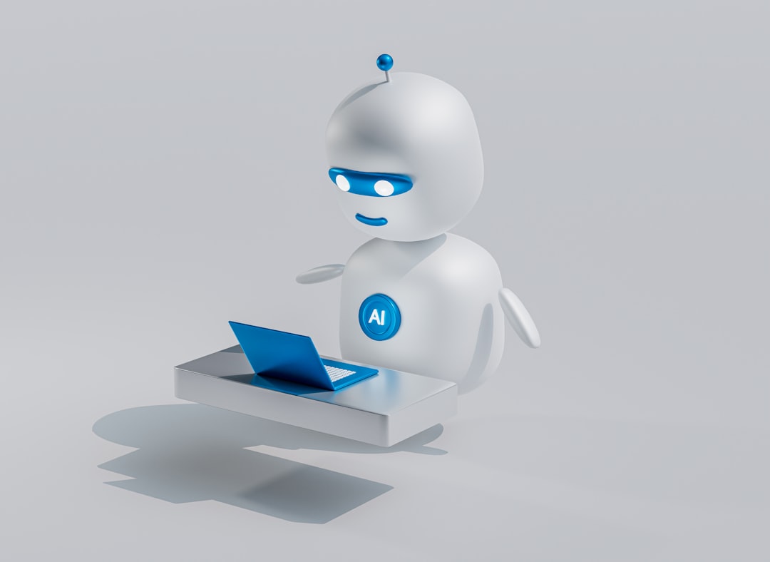 AI 챗봇을 노트북으로 쓰는 모습